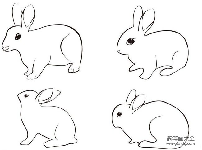 简笔画大全 动物简笔画 兔子简笔画