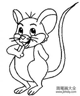 机灵的小老鼠简笔画2014