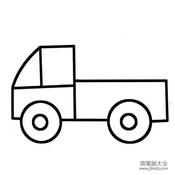 儿童卡车简笔画图片