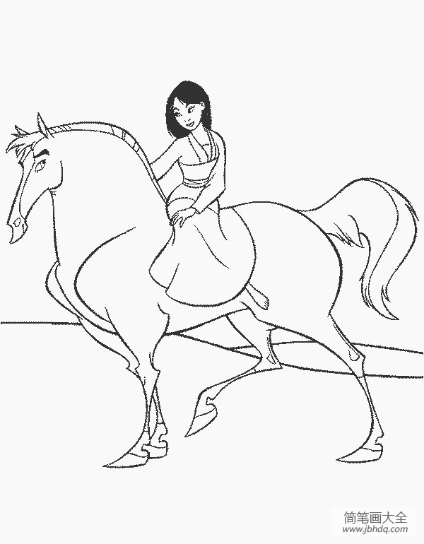 人骑马怎么画简笔画图片