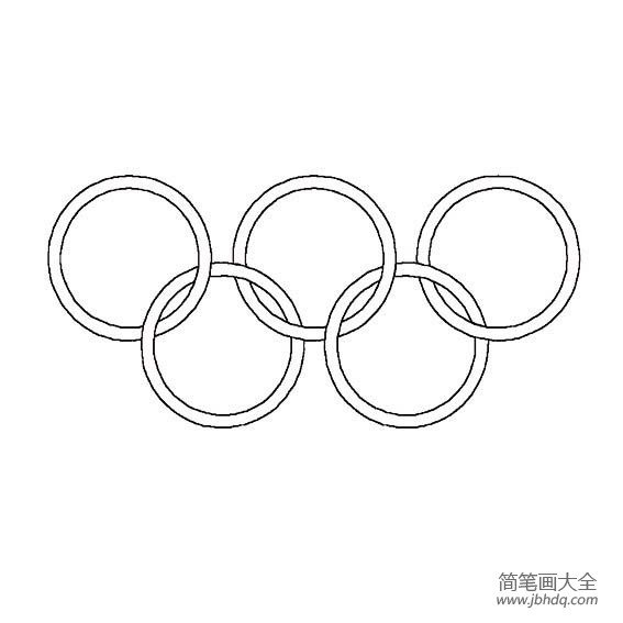 北京奥运五环画法图片