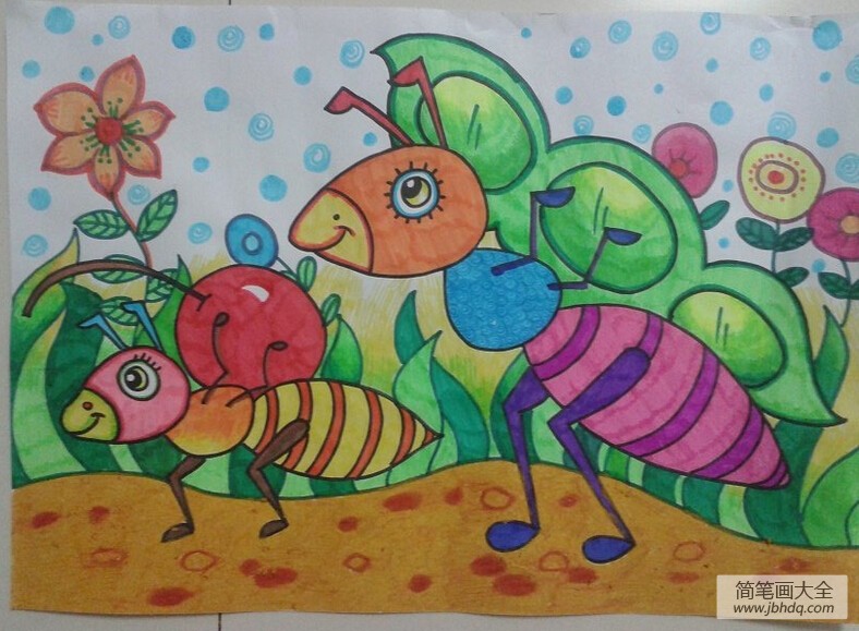 二年级美术画蚂蚁图片