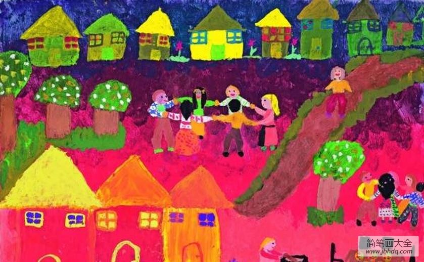 国外优秀儿童画-乡村之夜
