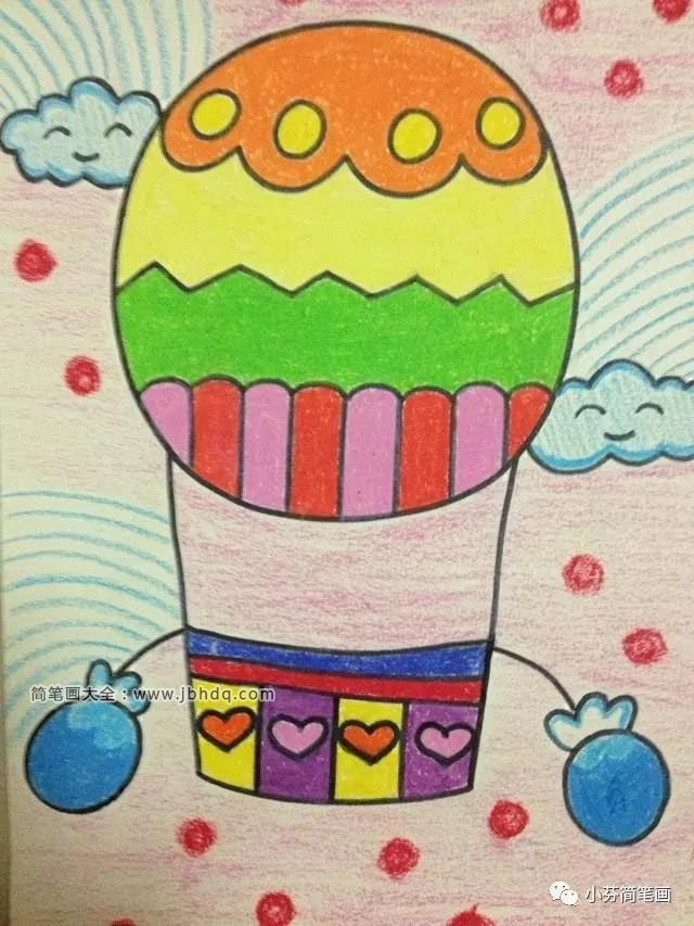热气球儿童画作品欣赏