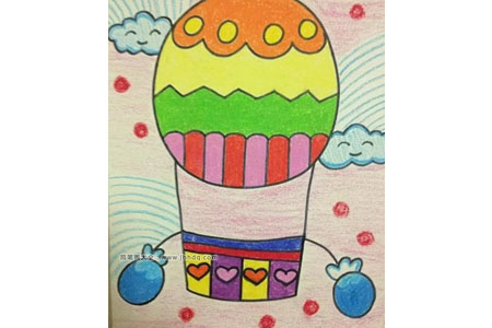 热气球儿童画作品欣赏