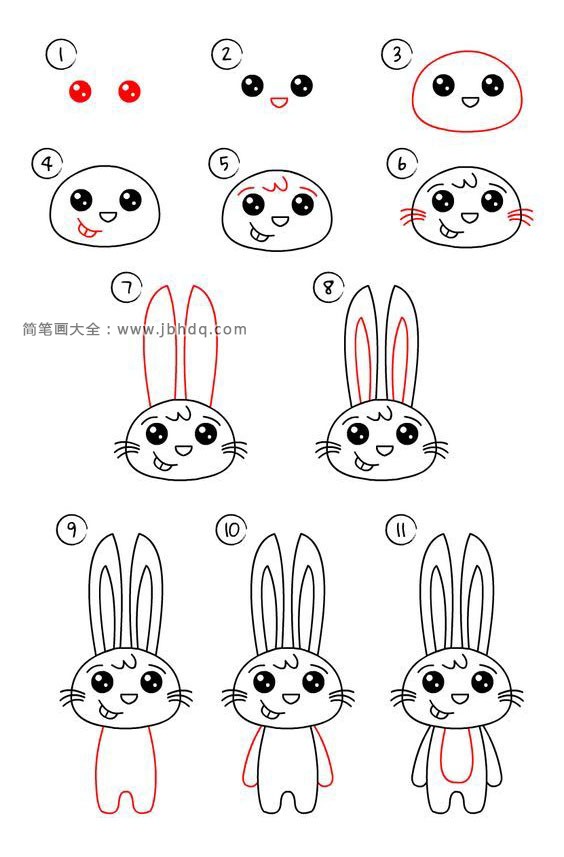小兔子画法图片