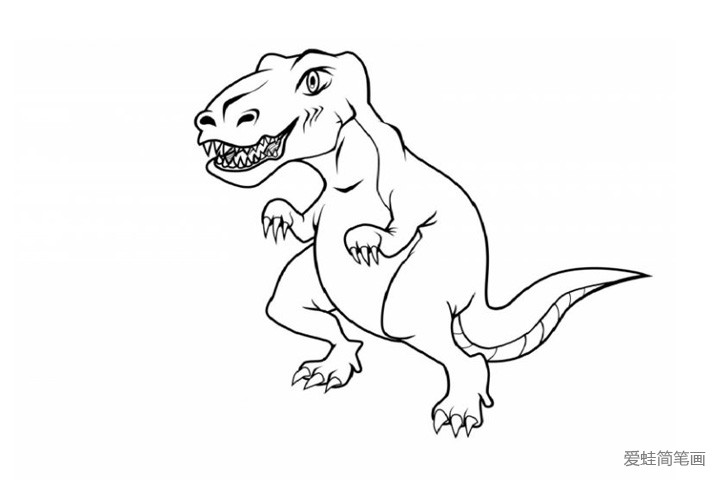 恐龙的简单画法霸王龙图片