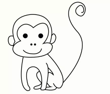 猴子嘴巴简笔画图片
