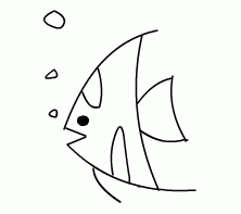 热带鱼简笔画简图图片