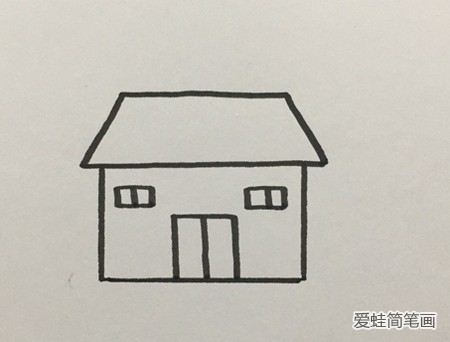 美丽乡村简笔画