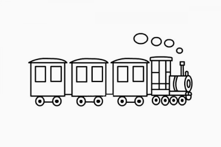 简易火车简笔画图片
