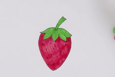 一颗草莓简笔画